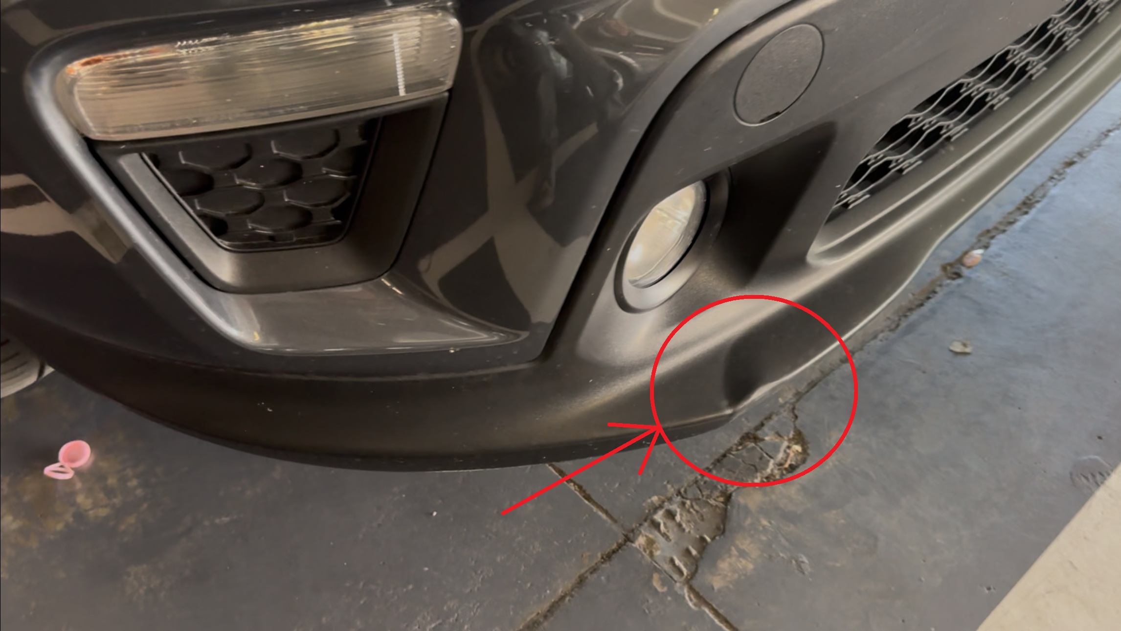 Car Damage - Close-up View