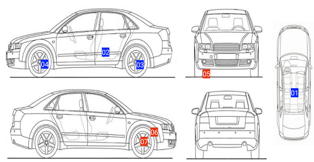 Rental Company Damage Diagram
